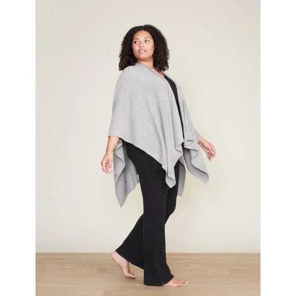 Barefoot Dreams #455 Women's Gray CozyChic Lite® Weekend Wrap Shawl Sweater - Picture 2 of 15
